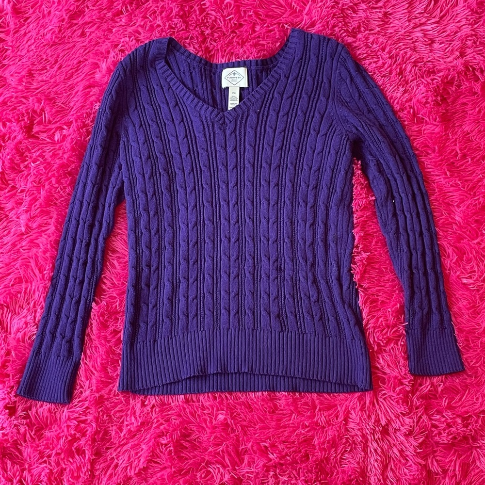 Purple knit sweater
